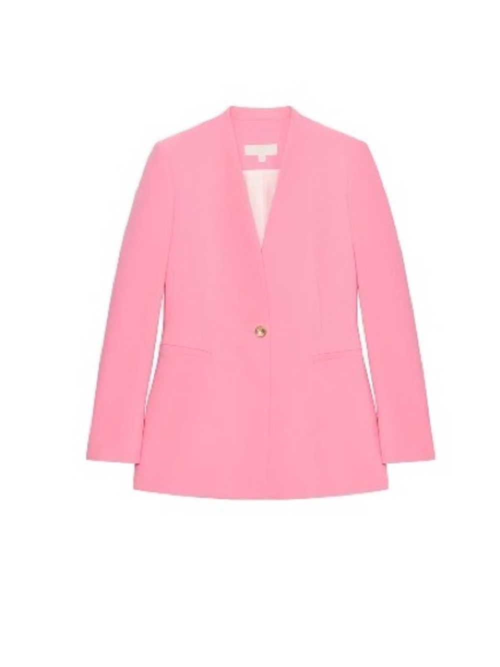 Zara Pink Single-Button V-Neck Blazer - Picture 8 of 10
